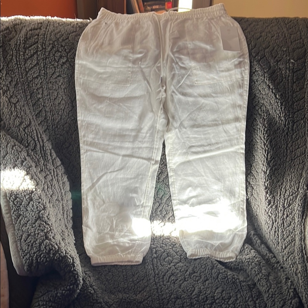 Athleta White Track Pants Stylish Joggers